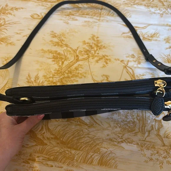 LAUREN RALPH LAUREN | Blue and white gingham crossbody bag - Picture 8 of 11